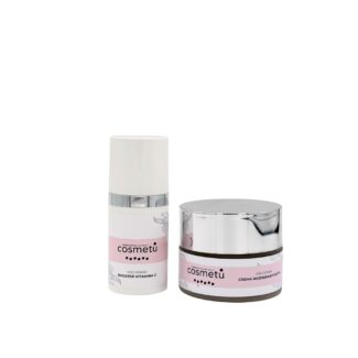 Kit Reset Viso Cosmetù con booster vitamina C e crema rigenerante notte